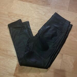 Express matte faux leather high rise skinny pants​​​​​​